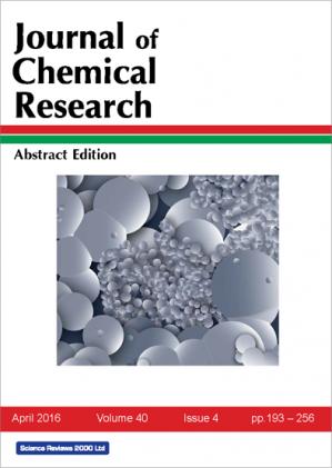 Journal of Chemical Research Abstracts Edition, Volume 40, Issue No.4, April 2016