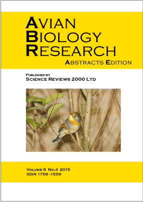 Avian Biology Research Abstract Edition, Volume 8, Issue 4