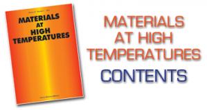 Contents: Materials At High Temperatures Volume 28 Issue 1 2011