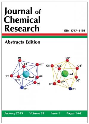 Journal of Chemical Research, Volume 39, Issue 1, January 2015 - Abstracts Edition