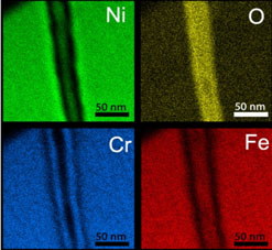Crack tips on microscopy of oxidation